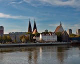 Frankfurt mit der Oder von Slubice aus gesehen